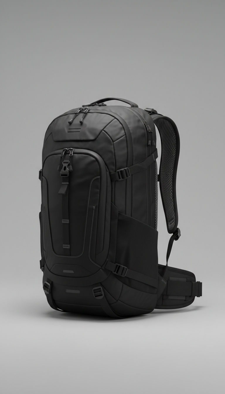 Technical Adventure Backpack Matte Black